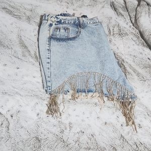 Rhinestone shorts 1xl